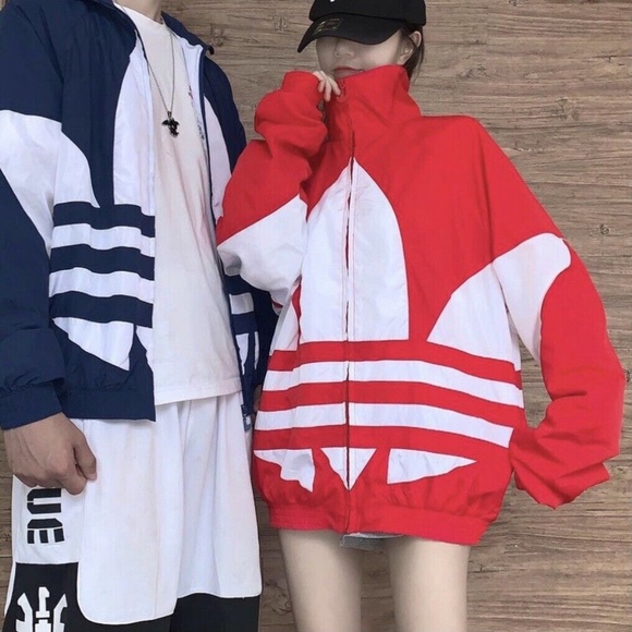 Adidas Originals Mens Big Trefoil Windbreaker FM7076 - Picture 8 of 11